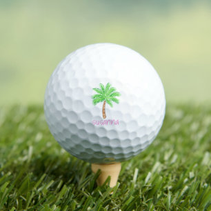 Balles De Golf Fibres de carbone personnalisées Preppy Palm Tree