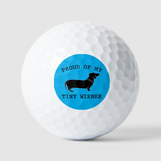 Balles De Golf Fier de ma petite citation de Dachshund drôle Wien (Recto)