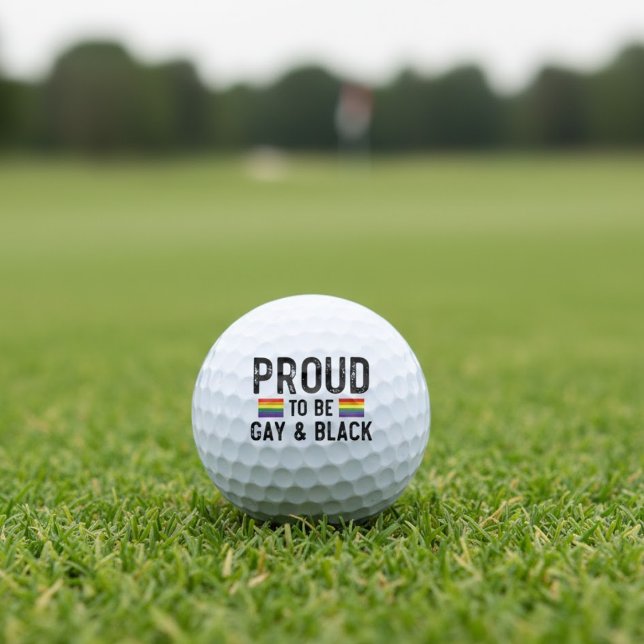 Balles De Golf Fier D'Être Gay Et Black Pride Mois 2025 (Créateur téléchargé)
