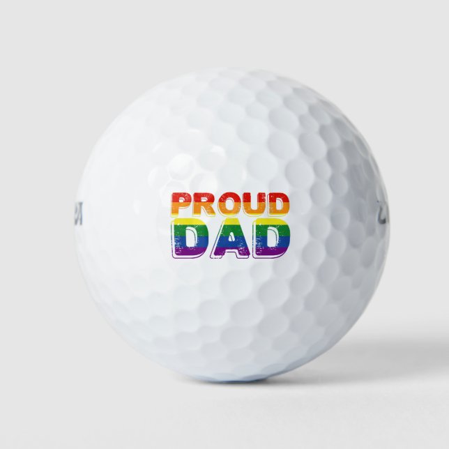 Balles De Golf Fier papa LGBT Gay pride papa (Devant)