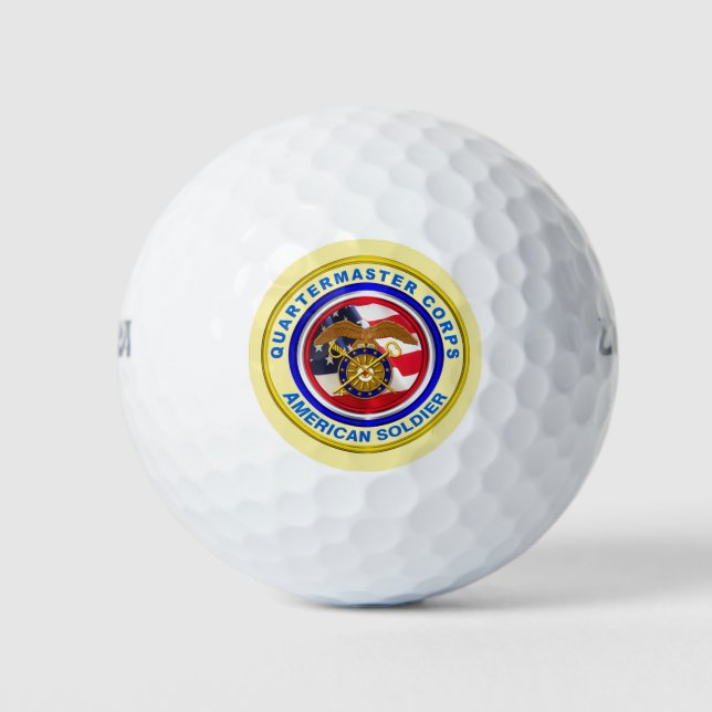 Balles De Golf Fière Armée Quartier-maître Corps Vétéran (Devant)