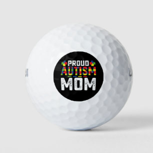 Balles De Golf Fière Autisme Mère Sensibilisation Famille Autiste