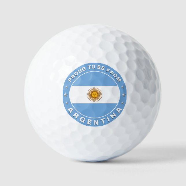Balles De Golf Fière D'Être De L'Argentine (Recto)