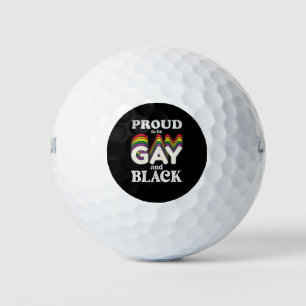 Balles De Golf Fière D'Être Gay Et Noir De Fierté LGBT
