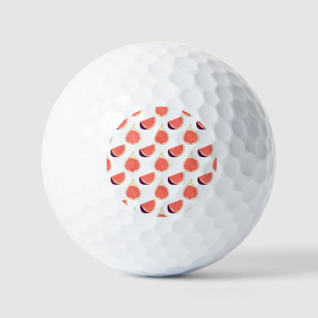 Balles De Golf Fig mauve : motif coloré (Recto)
