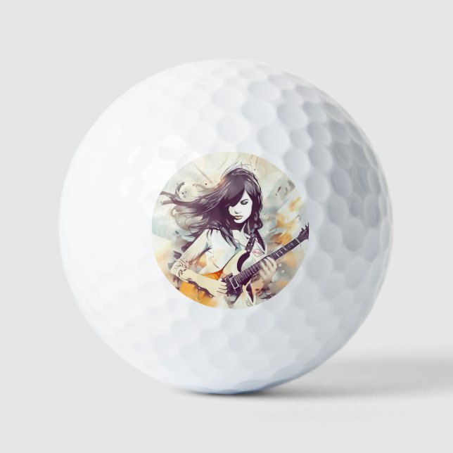 Balles De Golf Fille avec musique rock vibes (Recto)