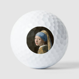 Balles De Golf Fille avec une perle d'oreille-Johannes Vermeer Ar