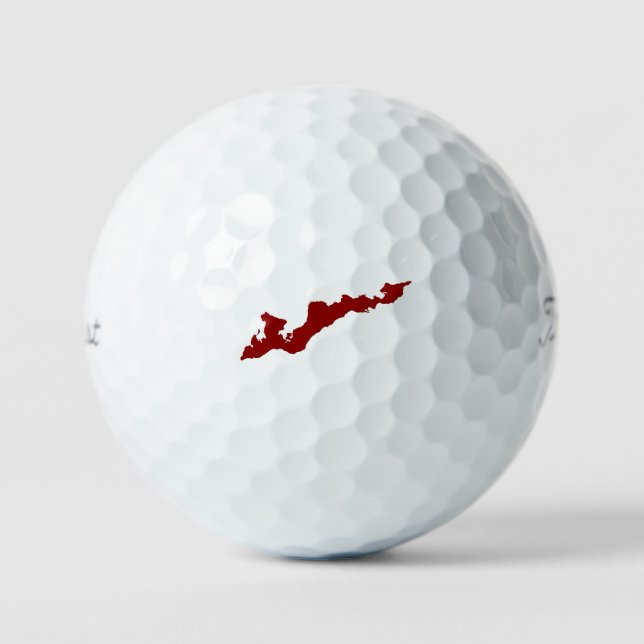 Balles De Golf Fishers Island Classic Logo Golf Balls - Rouge (Recto)