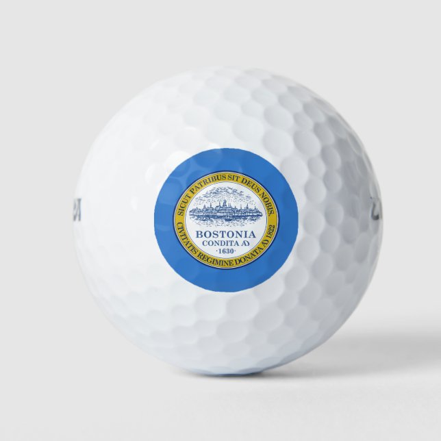 Balles De Golf Flag of Boston, Massachusetts Golf Balls (Devant)