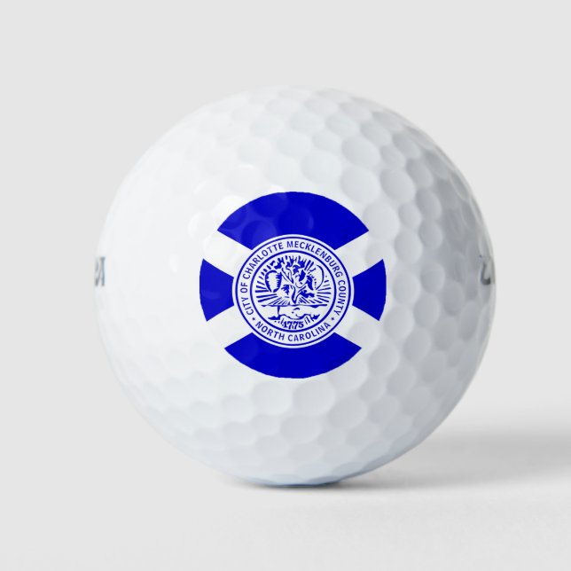 Balles De Golf Flag of Charlotte, North Carolina  (Devant)
