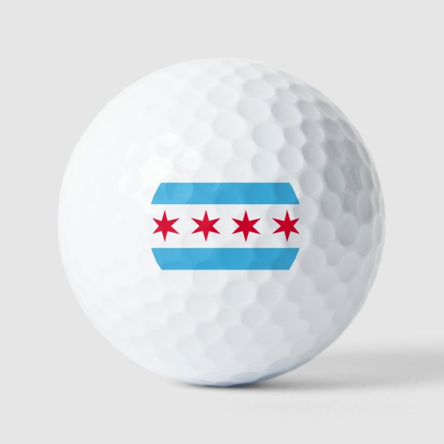 Balles De Golf Flag of Chicago (Recto)