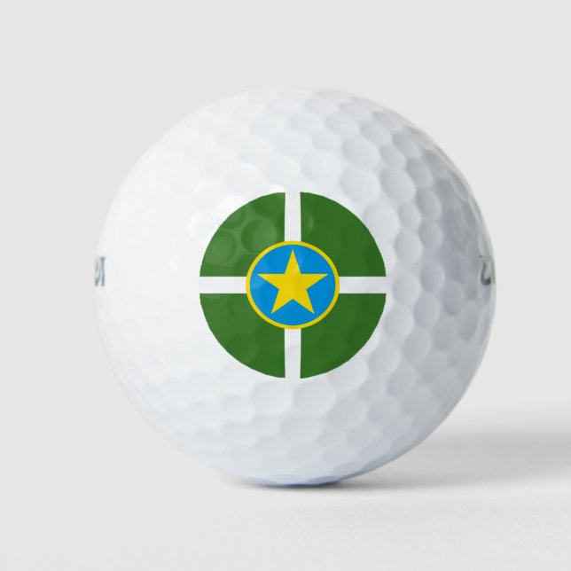 Balles De Golf Flag of city of Jackson, Mississippi Golf Balls (Devant)