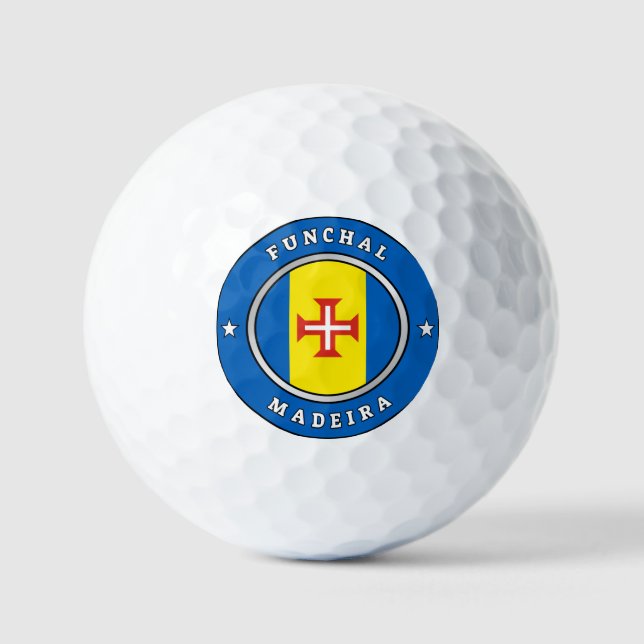 Balles De Golf Flag of Madeira & texte (Recto)