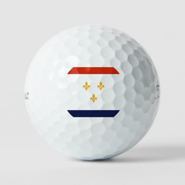 Balles De Golf Flag of New Orleans (Recto)