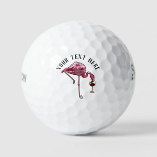 Balles De Golf Flamant Rose Drôle Buveur de Vin Objet de Décorati