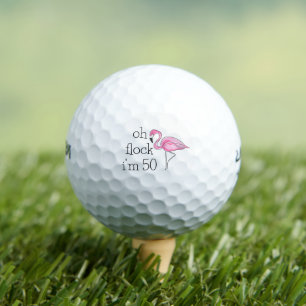 Balles De Golf Flamant rose rose Oh Flock J'ai 50 ans Anniversair