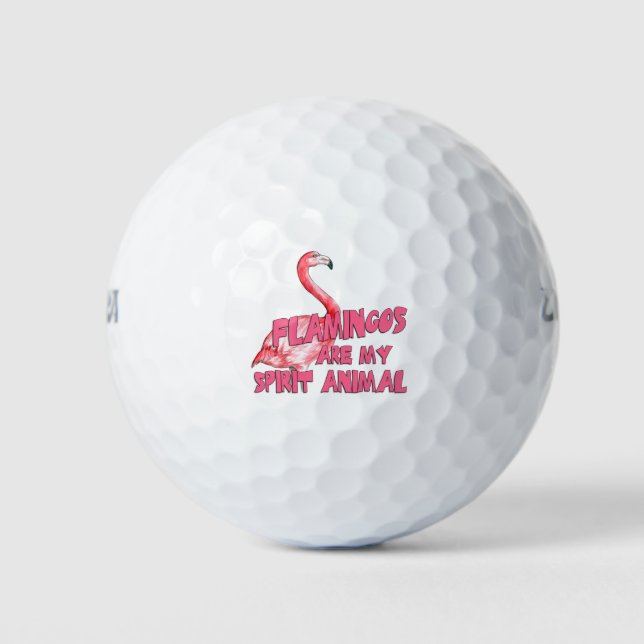 Balles De Golf Flamant rose Spirit Animal (Devant)
