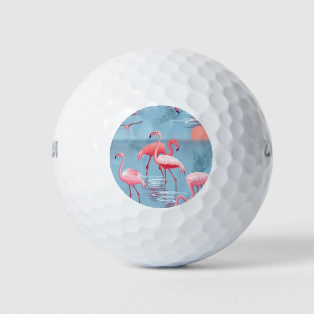 Balles De Golf Flamants Motif 1 (Devant)