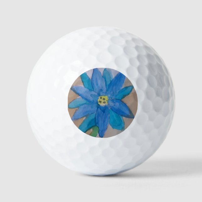 Balles De Golf Fleur bleue (Recto)