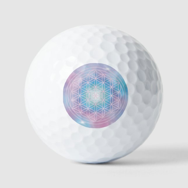 Balles De Golf Fleur Céleste – Géométrie Sacrée (Recto)