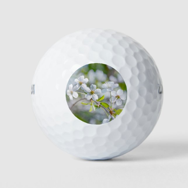 Balles De Golf Fleur cerise blanche (Devant)