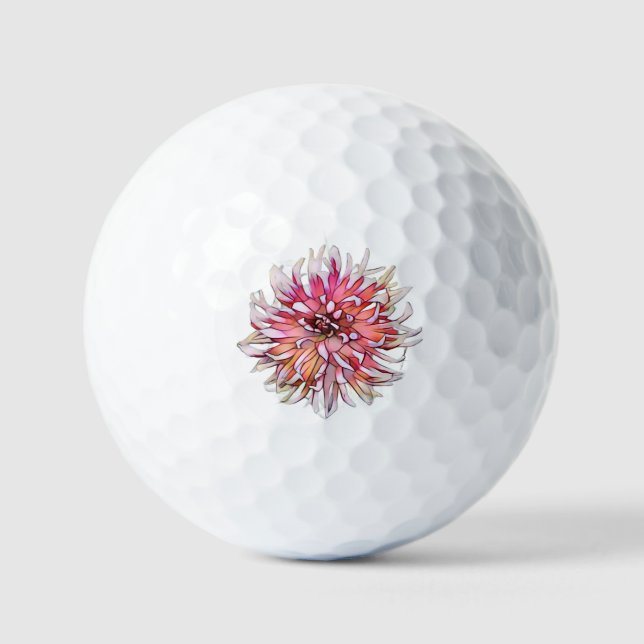 BALLES DE GOLF FLEUR DE DAHLIA (Recto)