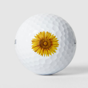Balles De Golf Fleur de tournesol Vintage