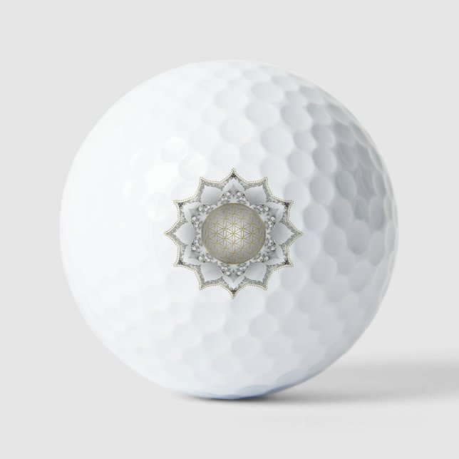 Balles De Golf Fleur De Vie - Blossoms Mandala 1 (Recto)