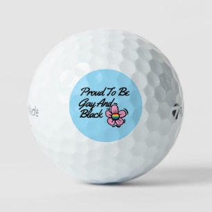 Balles De Golf Fleur Fier D'Être Gay Et Noir Balls De Golf