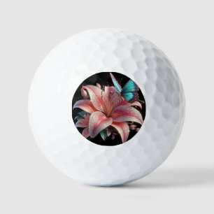 Balles De Golf Fleur Lily et Papillon