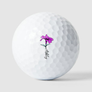 Balles De Golf Fleur Lit Rose Personnalisée
