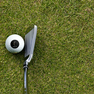 Balles De Golf Fleur monogramme de calligraphie initiale L