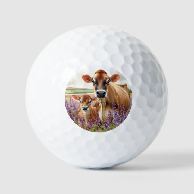 Balles De Golf Fleur sauvage Jersey Cow et Calf (Recto)