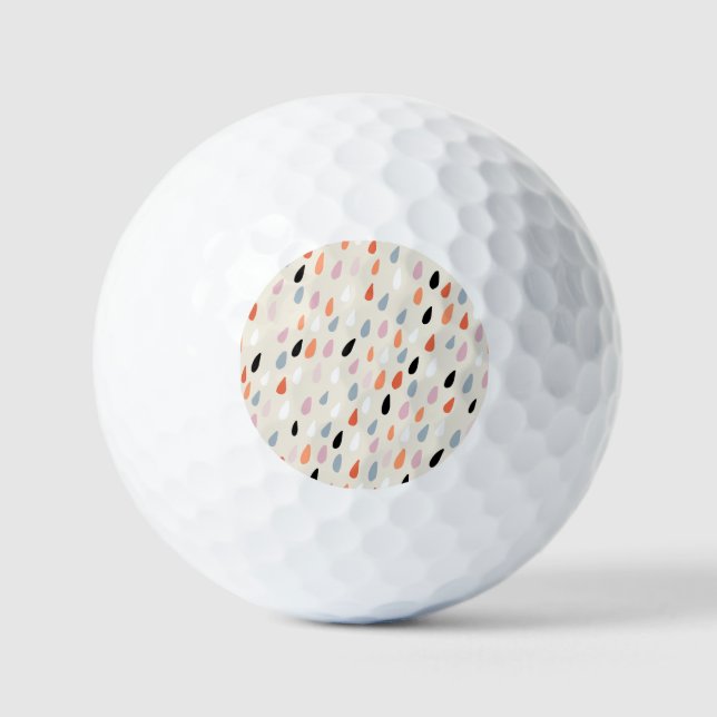 Balles De Golf Fleurs Art Déco : Moderne sans couture (Recto)