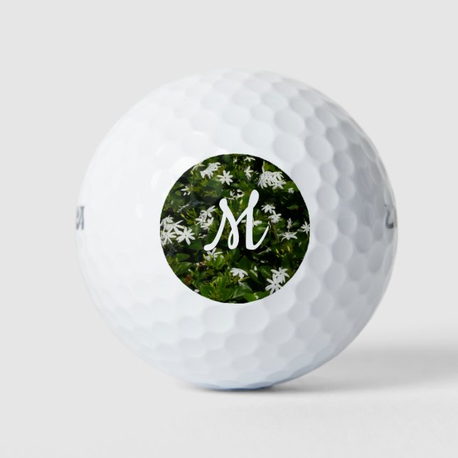 Balles De Golf Fleurs de jasmin Botanique tropicale florale (Devant)