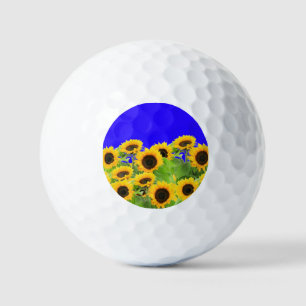 Balles De Golf Fleurs de soleil - Liberté Ukraine Paix drapeau uk