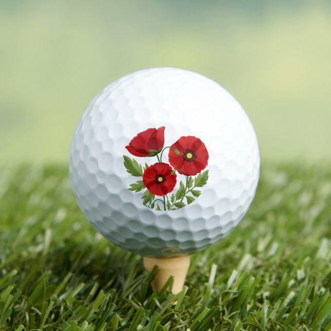Balles De Golf Fleurs d'été joyeuses floraison de pavot (T-shirt Insitu)