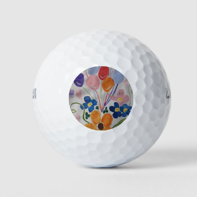 Balles De Golf Fleurs et ballons (Devant)