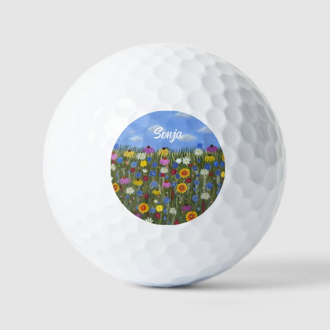 Balles de Golf Fleurs Sauvages (Recto)