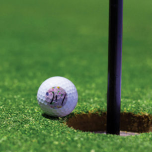 Balles De Golf Fleurs sauvages délicats en rose. Personnalisé