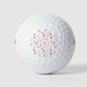 Balles De Golf Floral rose personnalisé