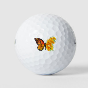 Balles De Golf Flower Butterfly with Yellow California Poppy