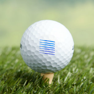 Balles De Golf Flute Music Motif Blue Ombre