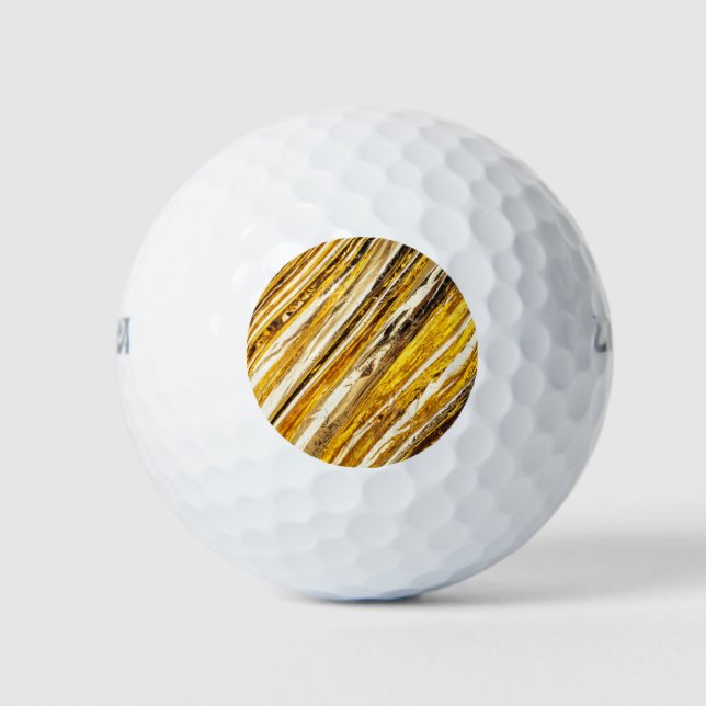 Balles De Golf Fonte d'or chatoyante en chute (Devant)