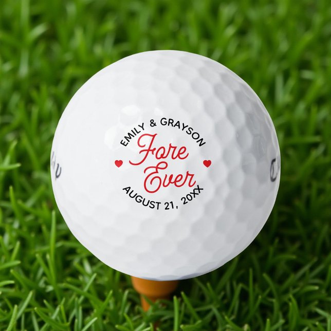 Balles De Golf Fore Ever Personnalisé Mariage (Créateur téléchargé)