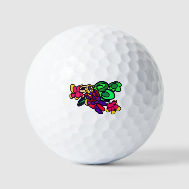 Balles De Golf Forêt de joie de perroquet  (Recto)