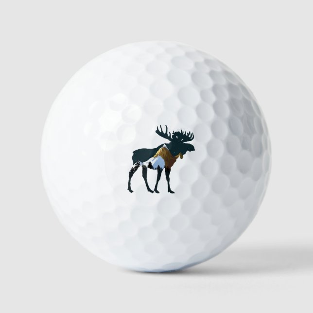 Balles De Golf Forêt Nocturne Élan (Recto)
