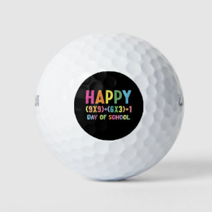 Balles De Golf Formule Mathématique 100 Jours D'école Drôle Prof 