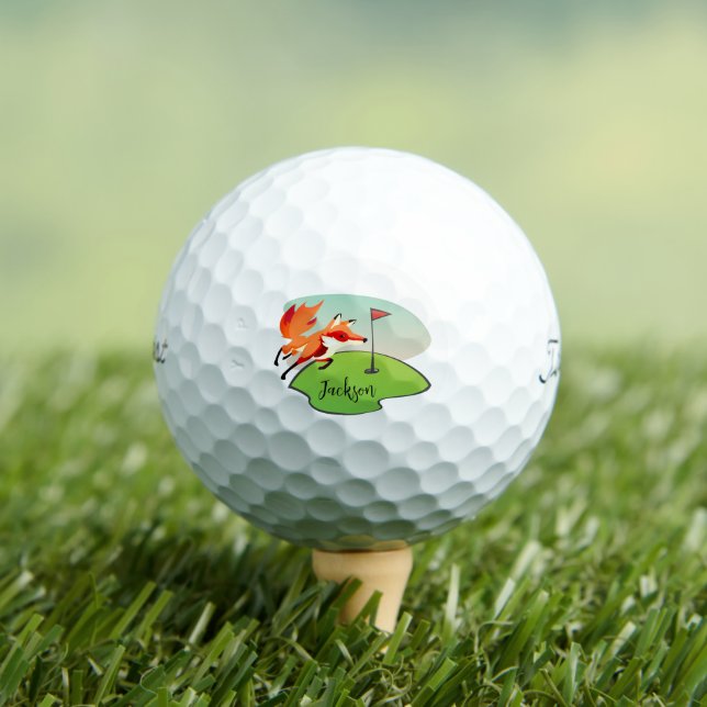 Balles De Golf Fox - Wild Animal Personnalisable Balls de Golf (T-shirt Insitu)