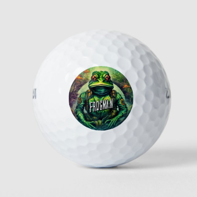 Balles de golf Frogman - Pack de 3 (Devant)